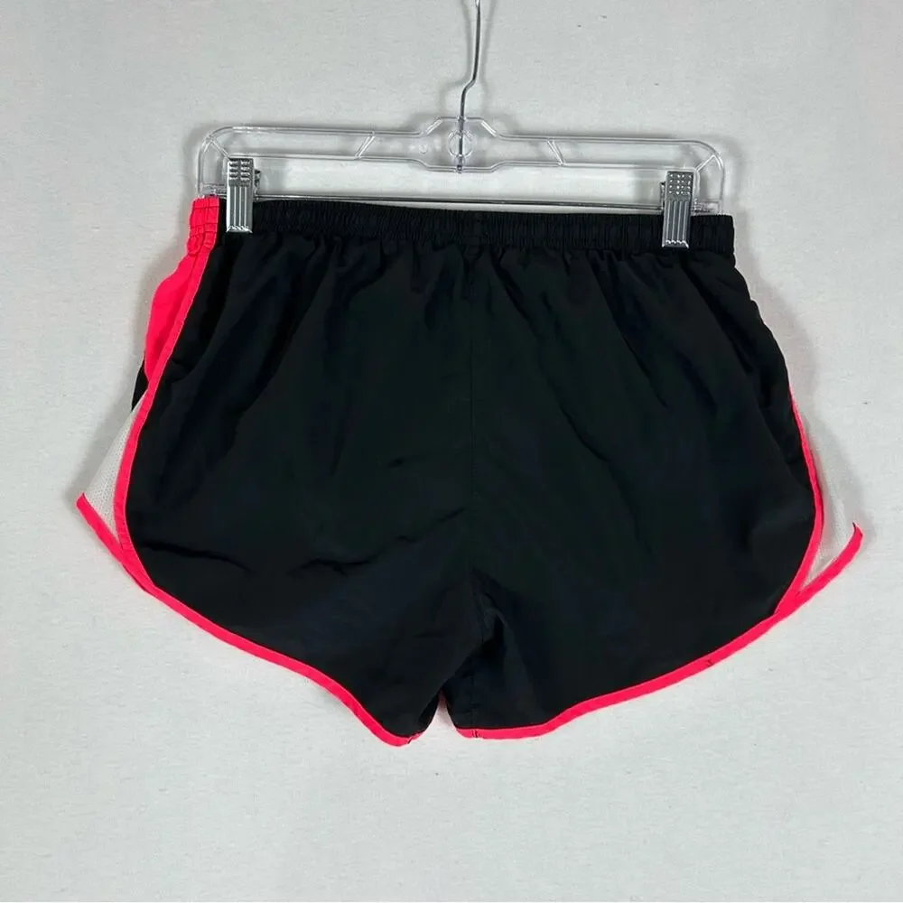 Nike Dri Fit Neon Tempo Running Shorts Women’s Medium Black Drawstring 3.5”